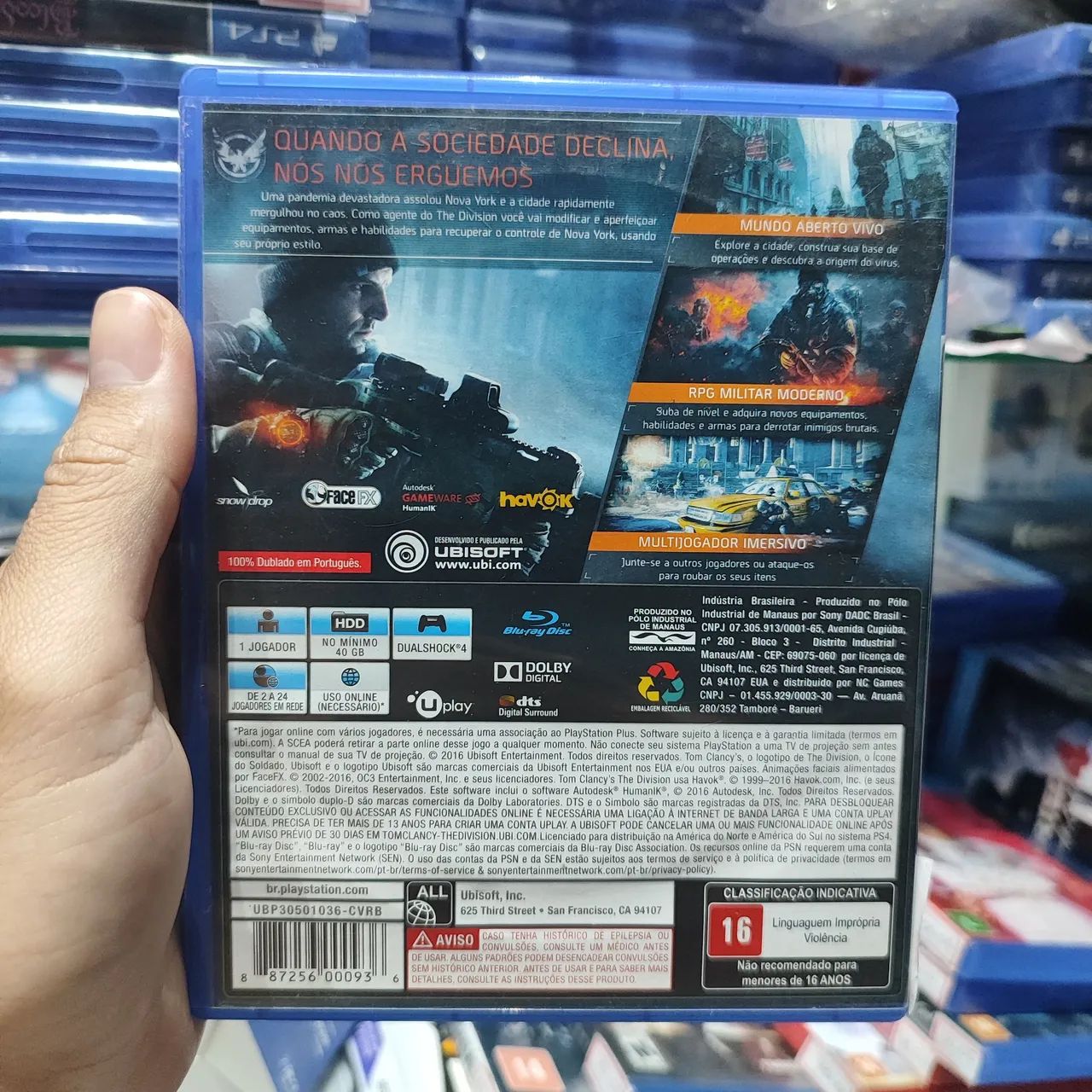 Jogo PS4 The Division em Mídia Física Usado - Aceito OLXPAY e Faço Envio  - Foto 2