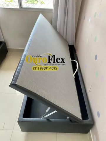 CAMA BAÚ SOLTEIRO SEM COLCHÃO!!! REFORÇADA