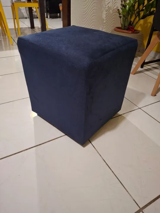 Puff/Banqueta Azul - Novo - Foto 2