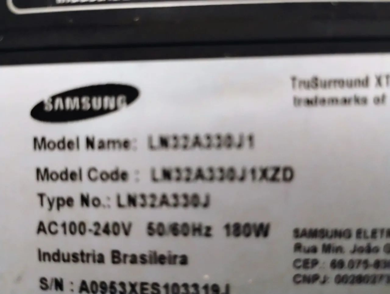 TV Samsung 32 polegadas Ln32a330j1  com tela quebrada - Foto 3