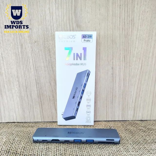 Adaptador Hub Multiportas 7 em 1 Tipo C - Foto 3