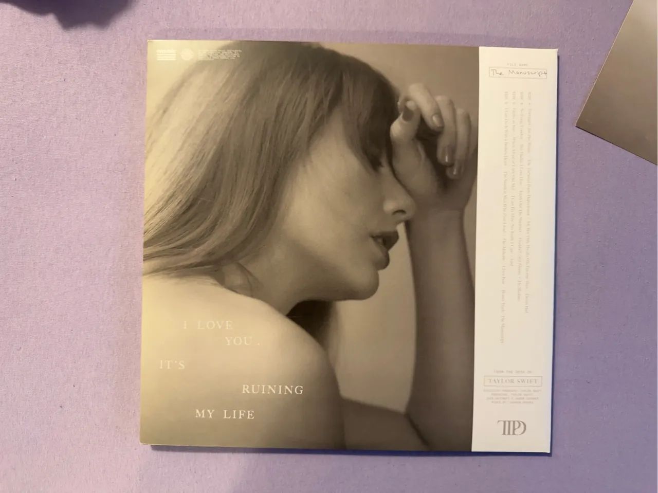 Vinil The Tortured Poets Depart Taylor Swift autografado branco - Foto 4