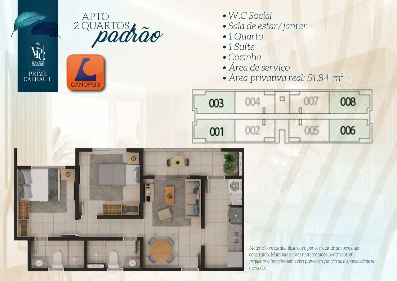 Village Prime Calhau I | 51m², 52m², 57m² e 65m² | 2 e 3 quartos | Leia a descrição | Dani - Foto 4