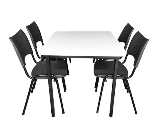 Mesa refeitório 4 lugares retangular