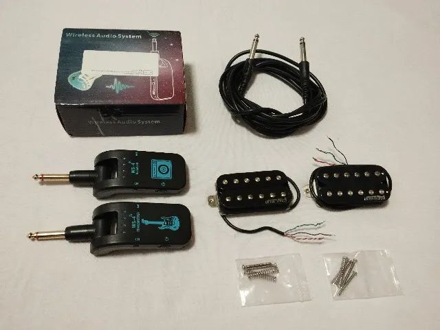Lote de Peças de Guitarra (Humbucker Wilkinson, Transmissor Wireless, Cabo P10)