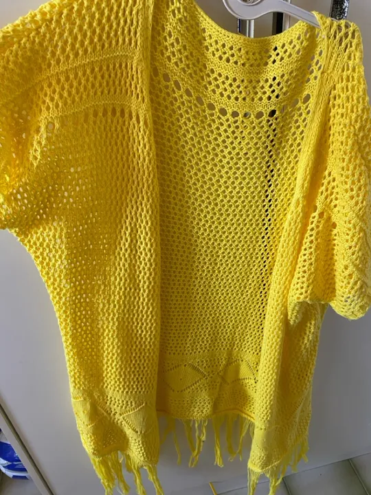 Cardigan Crochê Amarelo! NOVO