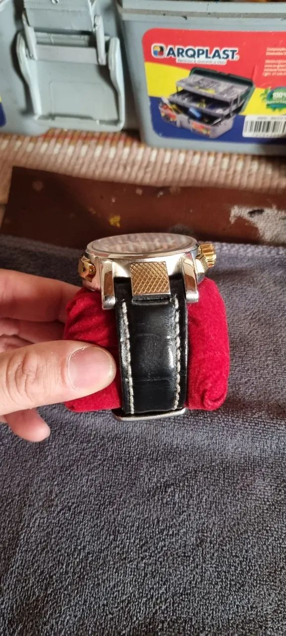 Relogio Invicta S1 Rally customização pulseira de couro - Foto 4