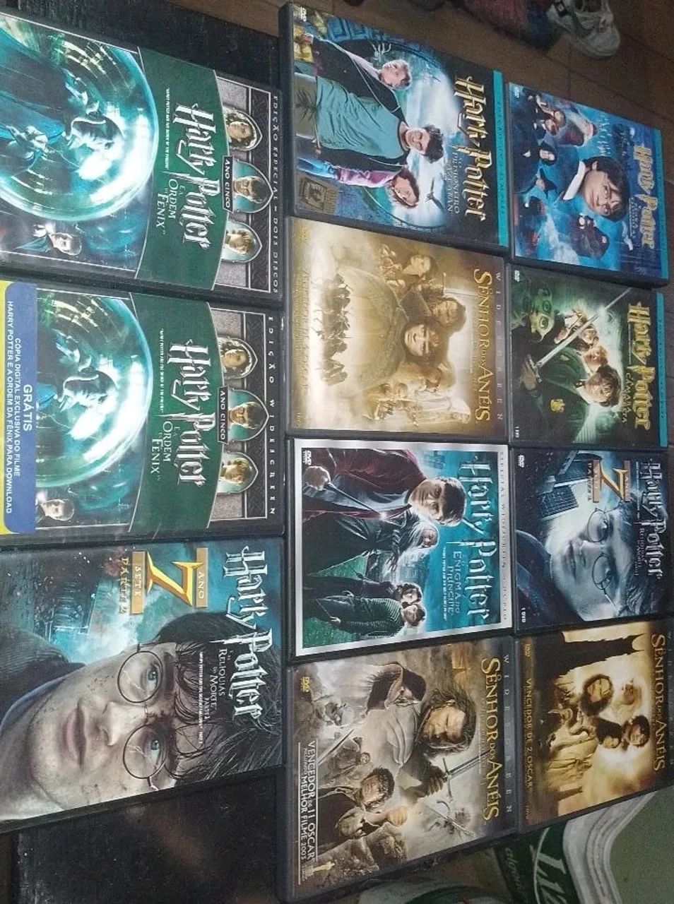 Coleção Harry Potter e Senhor dos Anéis - DVDs - Foto 2