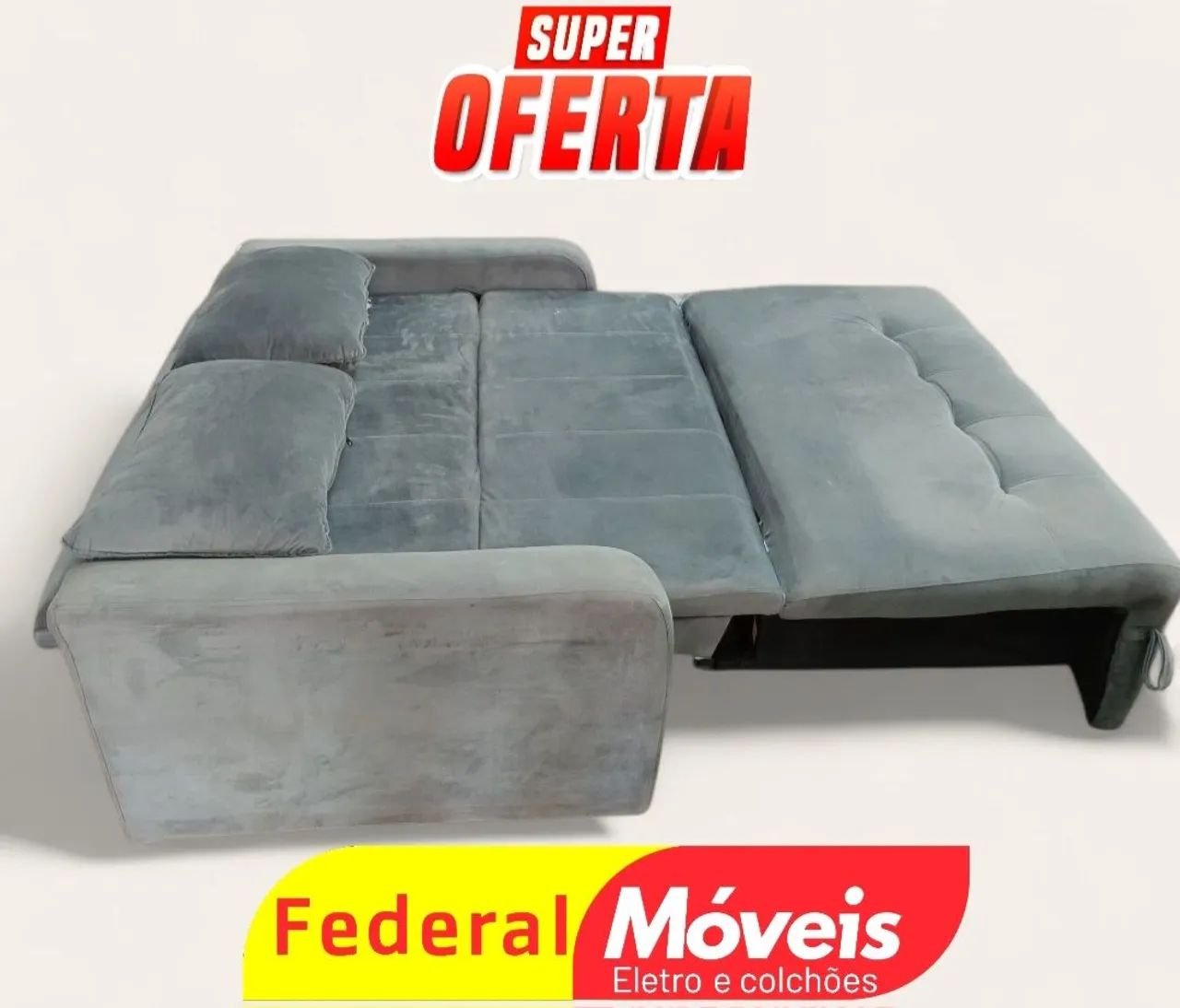 Sofá Cama 1,38m Novo - Lindo e Super Confortável - Foto 2