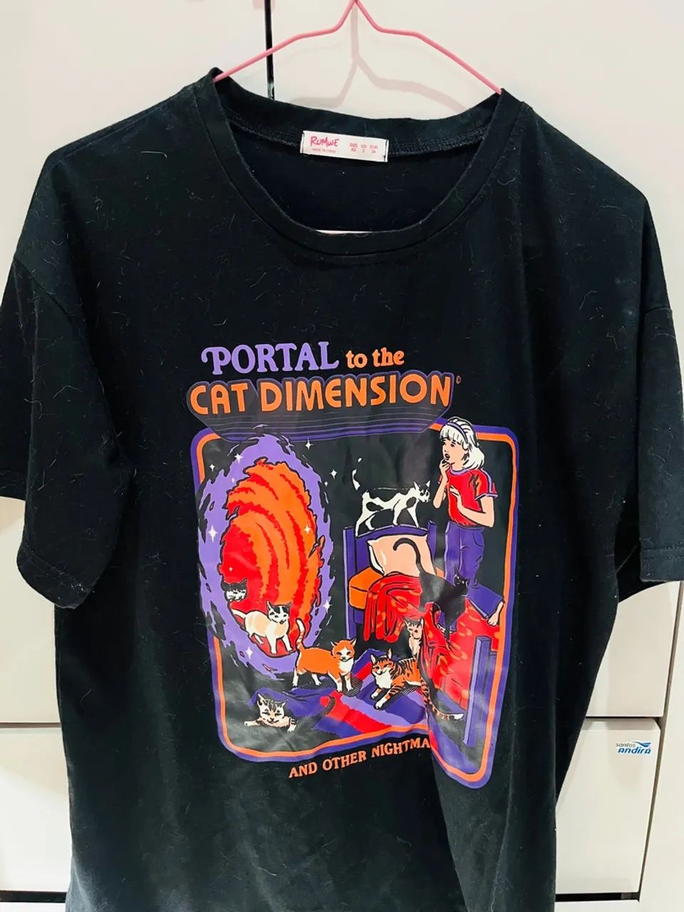 Camiseta Portal Gato Romwe - Foto 2