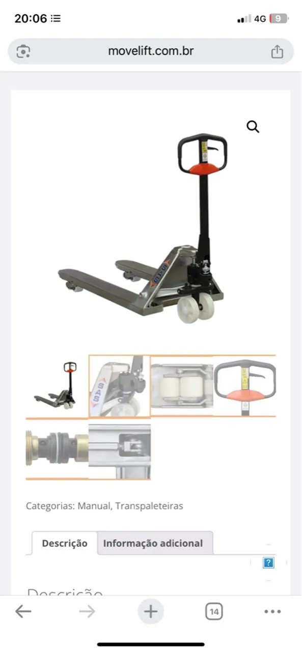 Transpaleteira Manual