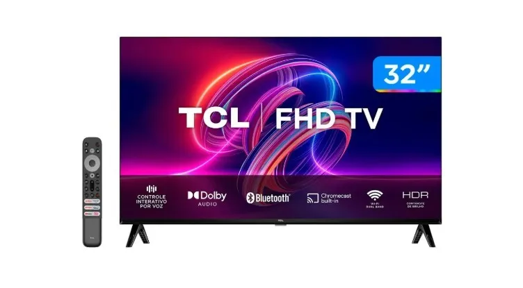 Smart TV 32? Full HD LED TCL 32S5400A Android - Wi-Fi Bluetooth Google Assistente 2 HDMI 1