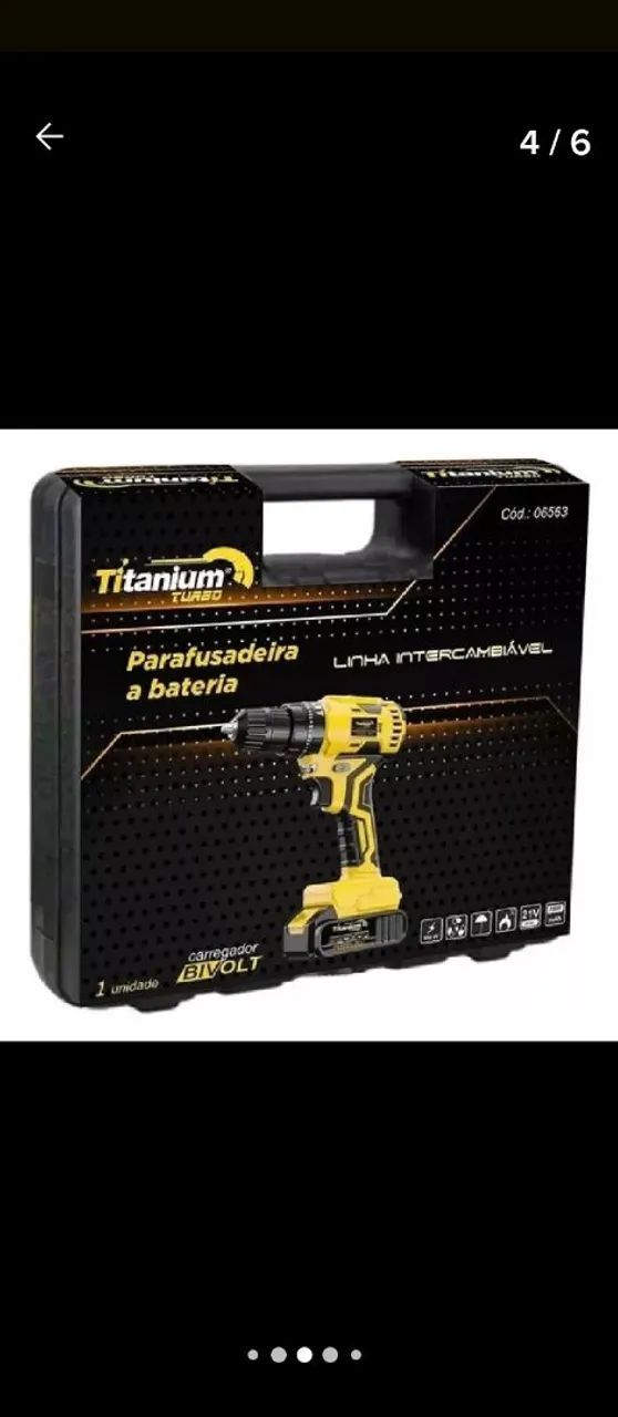 Furadeira/parafusadeira Titanium 21v, bivolt, 3/8, com impacto, tecnologia brushless. - Foto 2