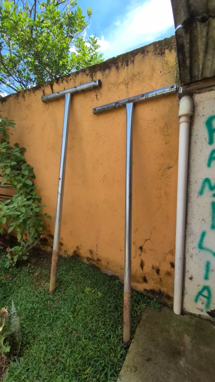 Par de Suporte para Varal em Aço para Área Externa - Foto 3