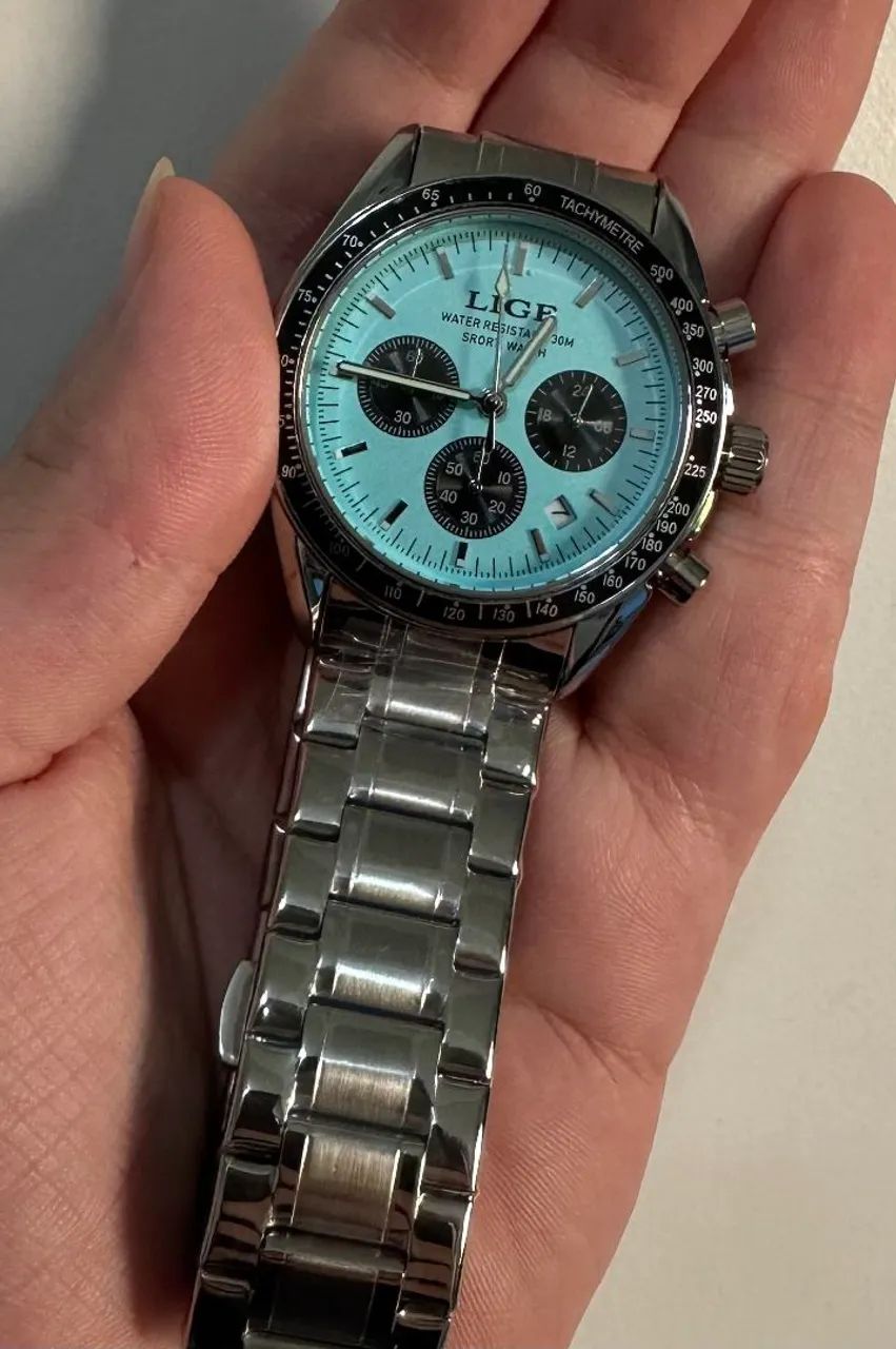 Relógio Masculino Lige Sky Blue - Foto 2