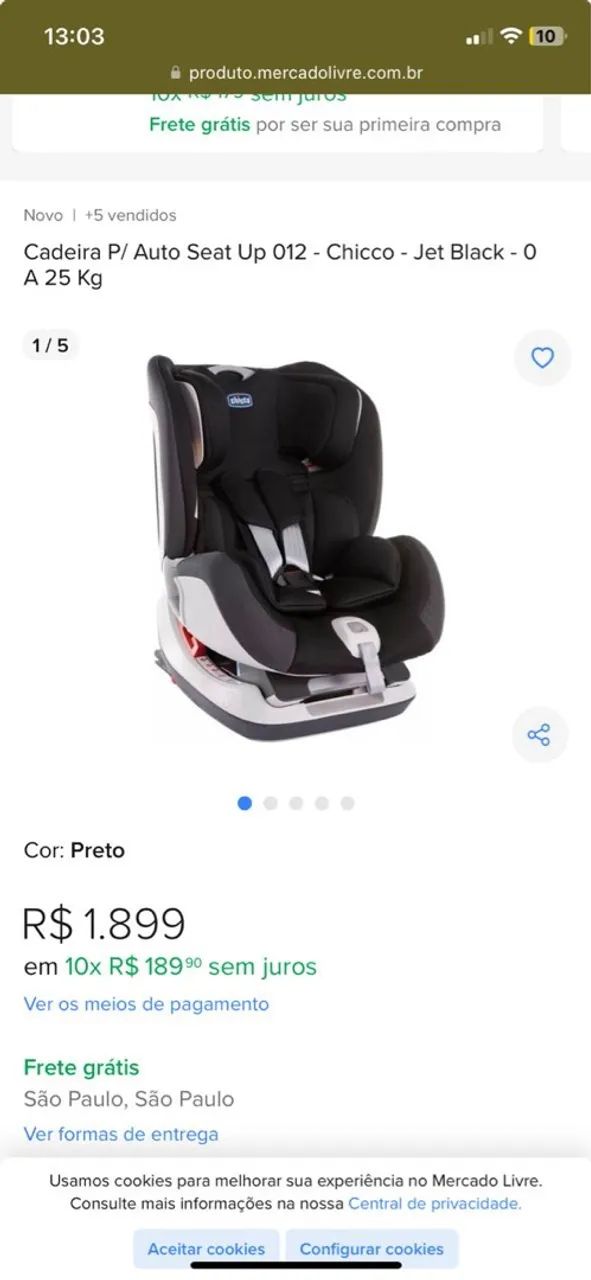 Cadeirinha Seat Up  Chicco de 9 a 25 Kg com isofix - Foto 3