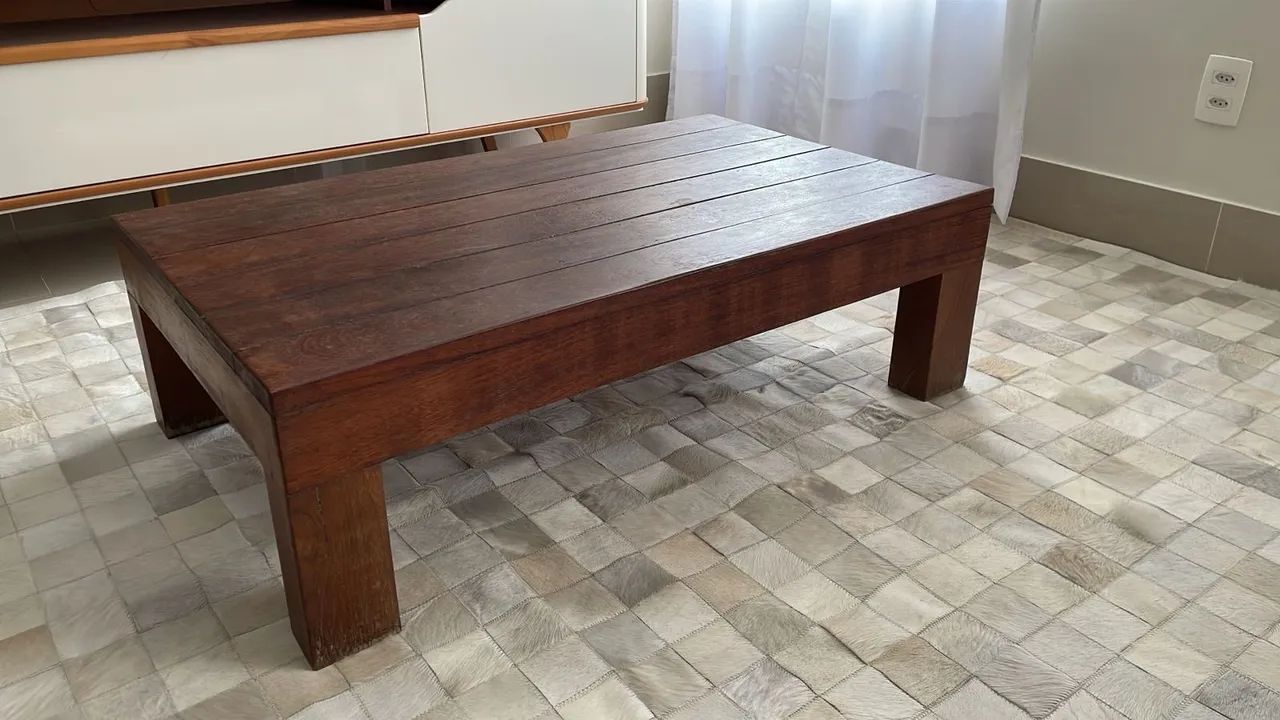 Mesa de centro de madeira maciça - Foto 3