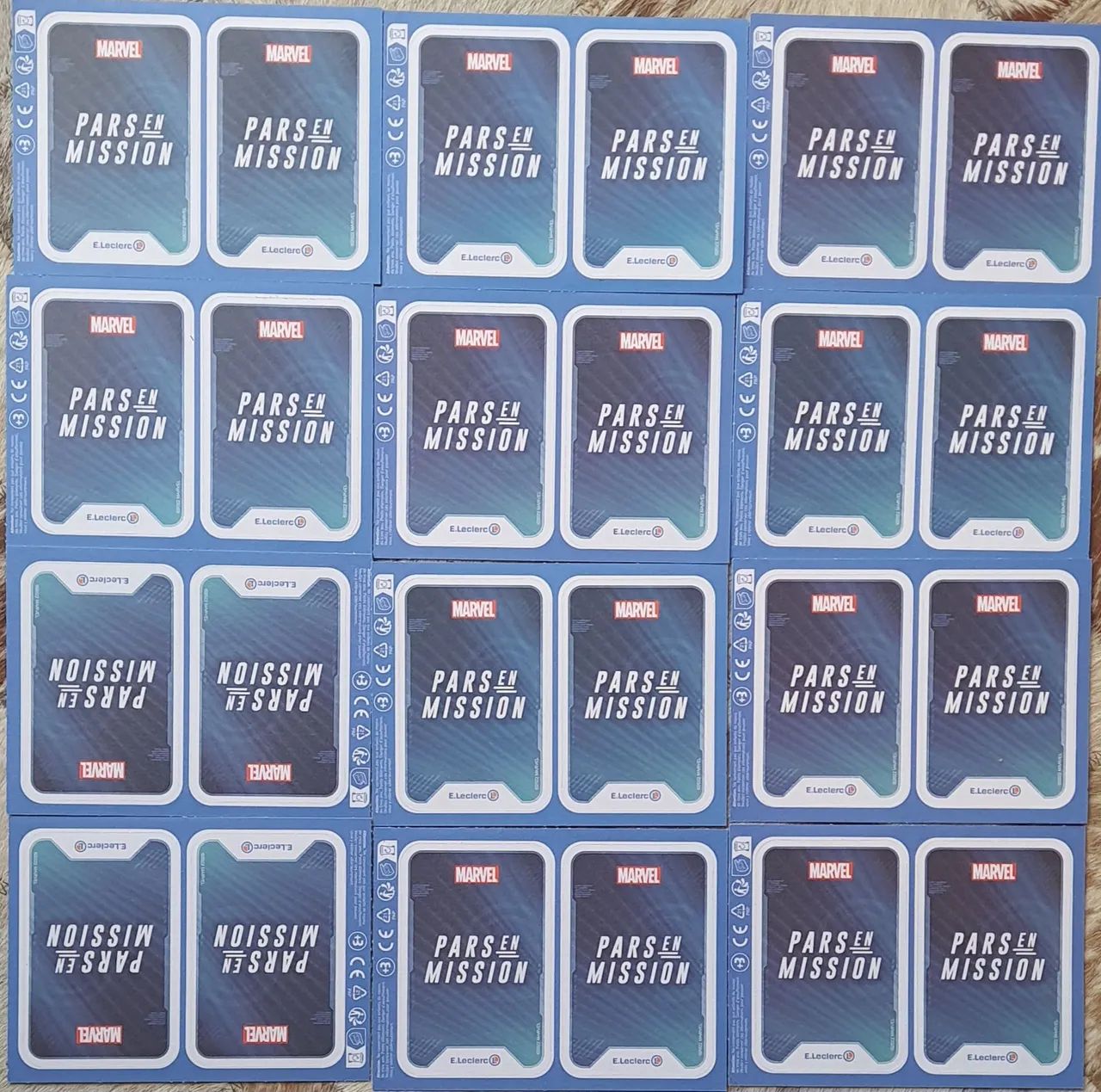 48 Cards Cartas Colecionáveis Marvel - Pars en Mission