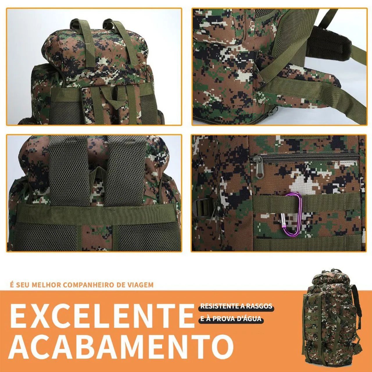 Mochila Tática Multifuncional - Acampamento e Camping - Foto 4