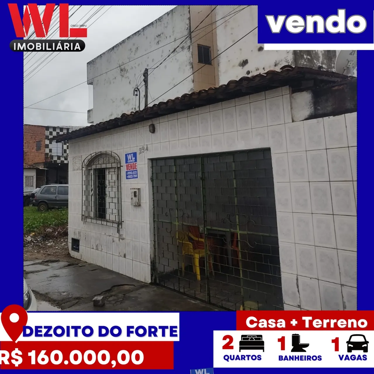 Casa com 2 quartos em Dezoito do Forte - R$ 160.000,00