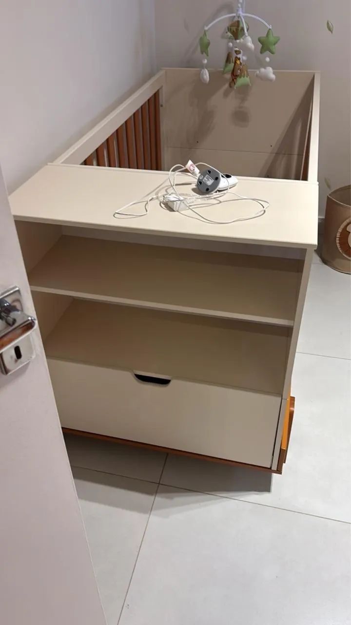 Berço multifuncional Bkids off white freijó eco wood - Matic - Foto 4