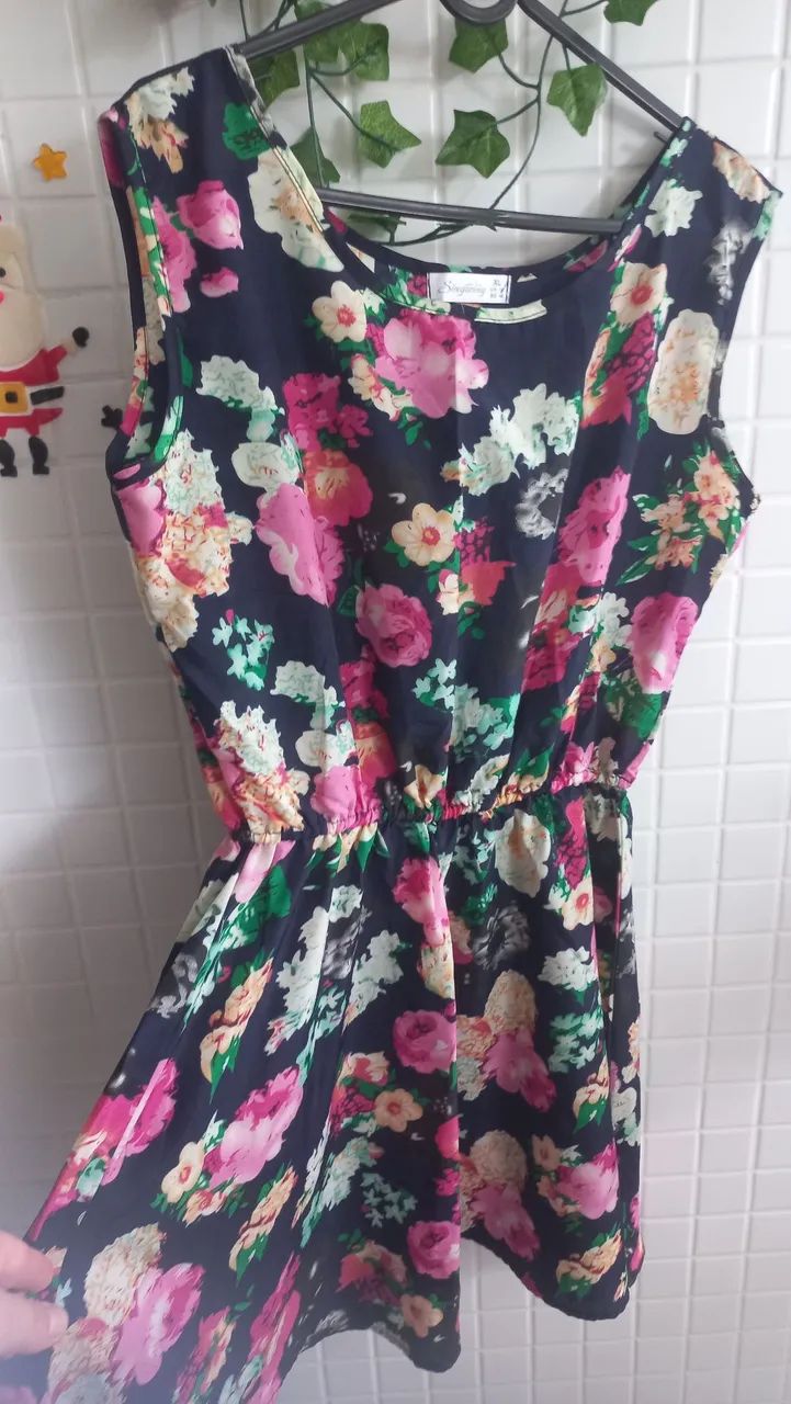 Vestido florido e Vestido quadriculado leve - Foto 3