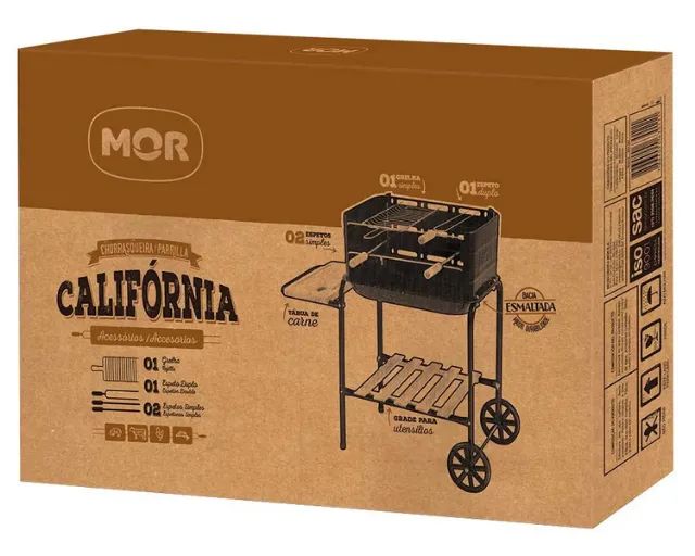 Churrasqueira a Carvão com Rodas Mor Califórnia  - Foto 6