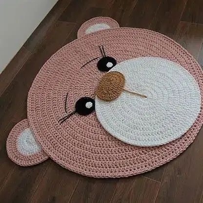 Tapete de crochê infantil - Urso - Foto 2
