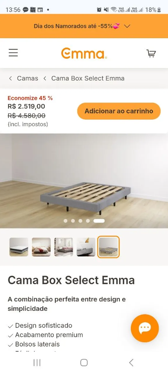 Cama Box Select Emma (sem o colchão)