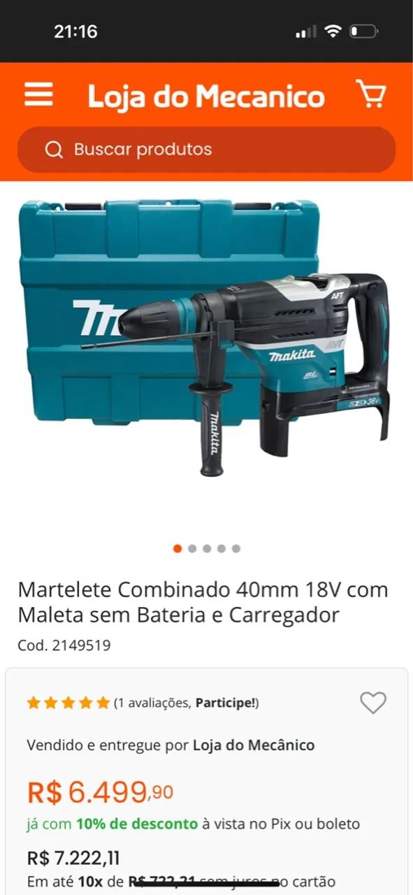 Martelo Perfurador Rotativo a Bateria Makita DHR400 - Foto 4