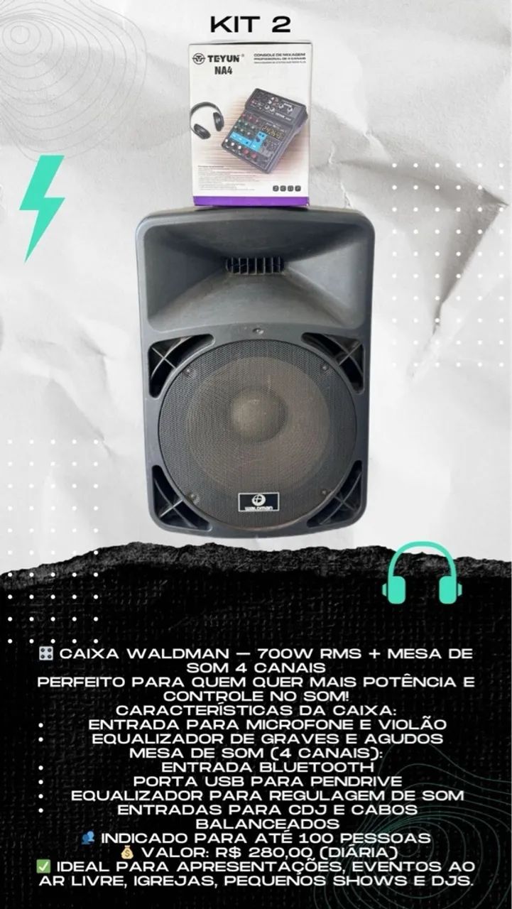 Aluguel de som - a partir de R$200,00(festas, palestras, reuniões, etc.) - Foto 3