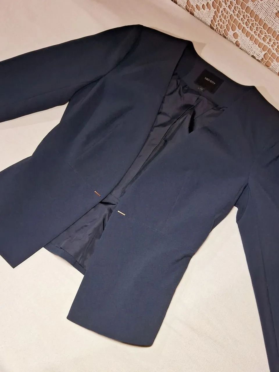 Blazer feminino n° 36 azul marinho  - Foto 2