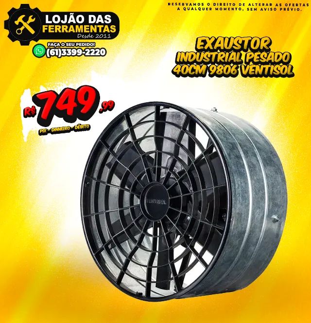 Exaustor 40cm Industrial Pesado 9806 Ventisol