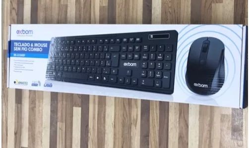 Kit Teclado e Mouse Sem Fio Wireless Exbom BK-S1000F Slim  - Foto 3