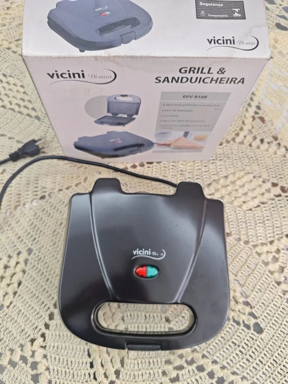 Sanduicheira E Mini Grill Vicini Elétrica 700w - Excelente Preço - Foto 4
