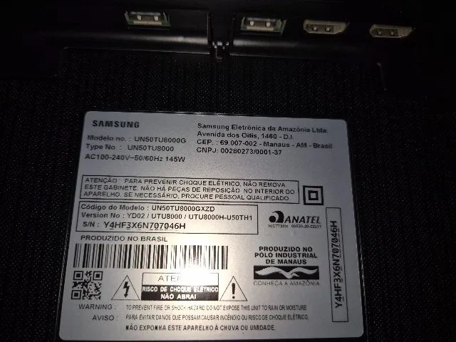 TV samsung 50 polegadas defeito