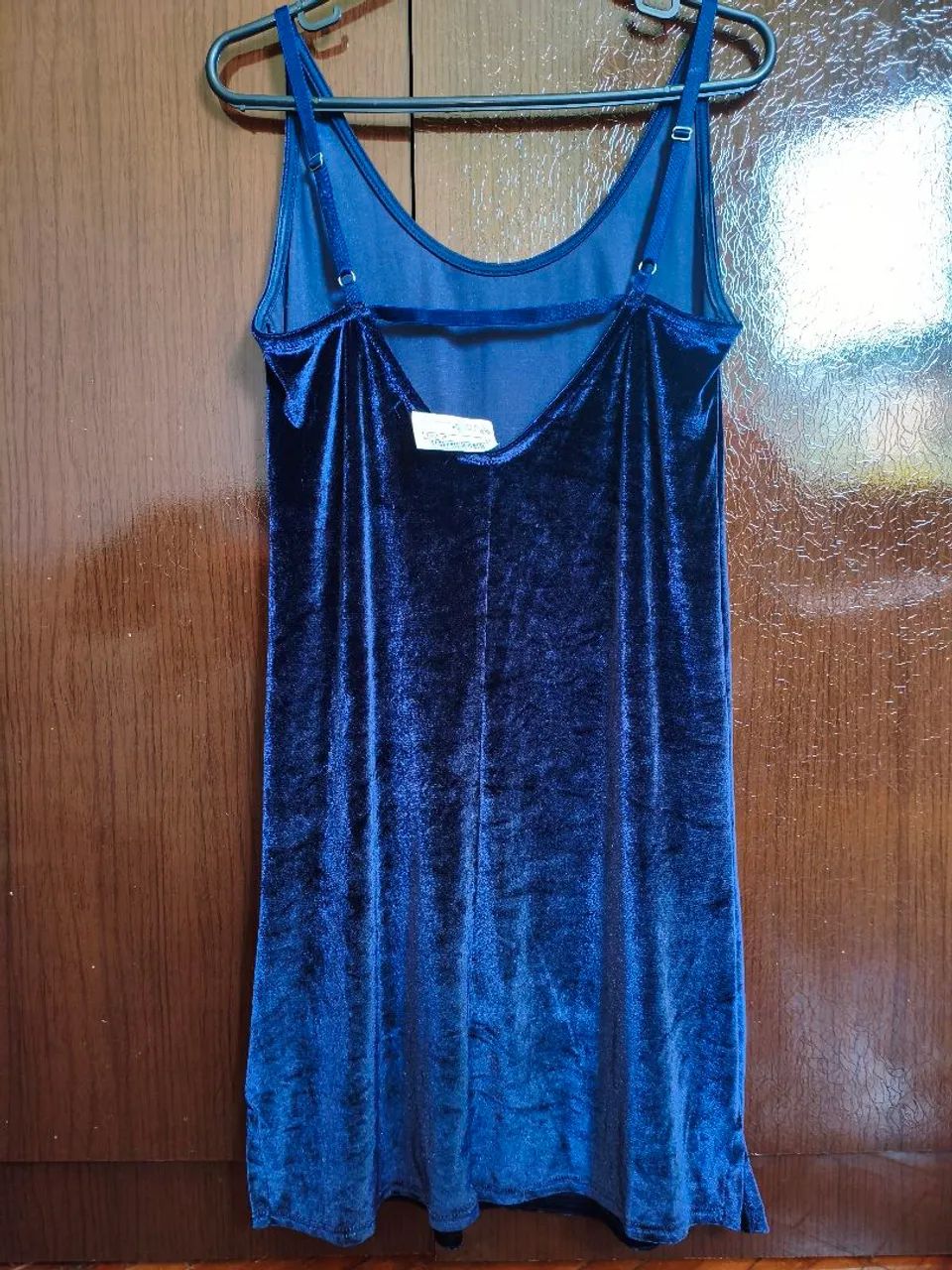 Vestido azul marinho de veludo  - Foto 2