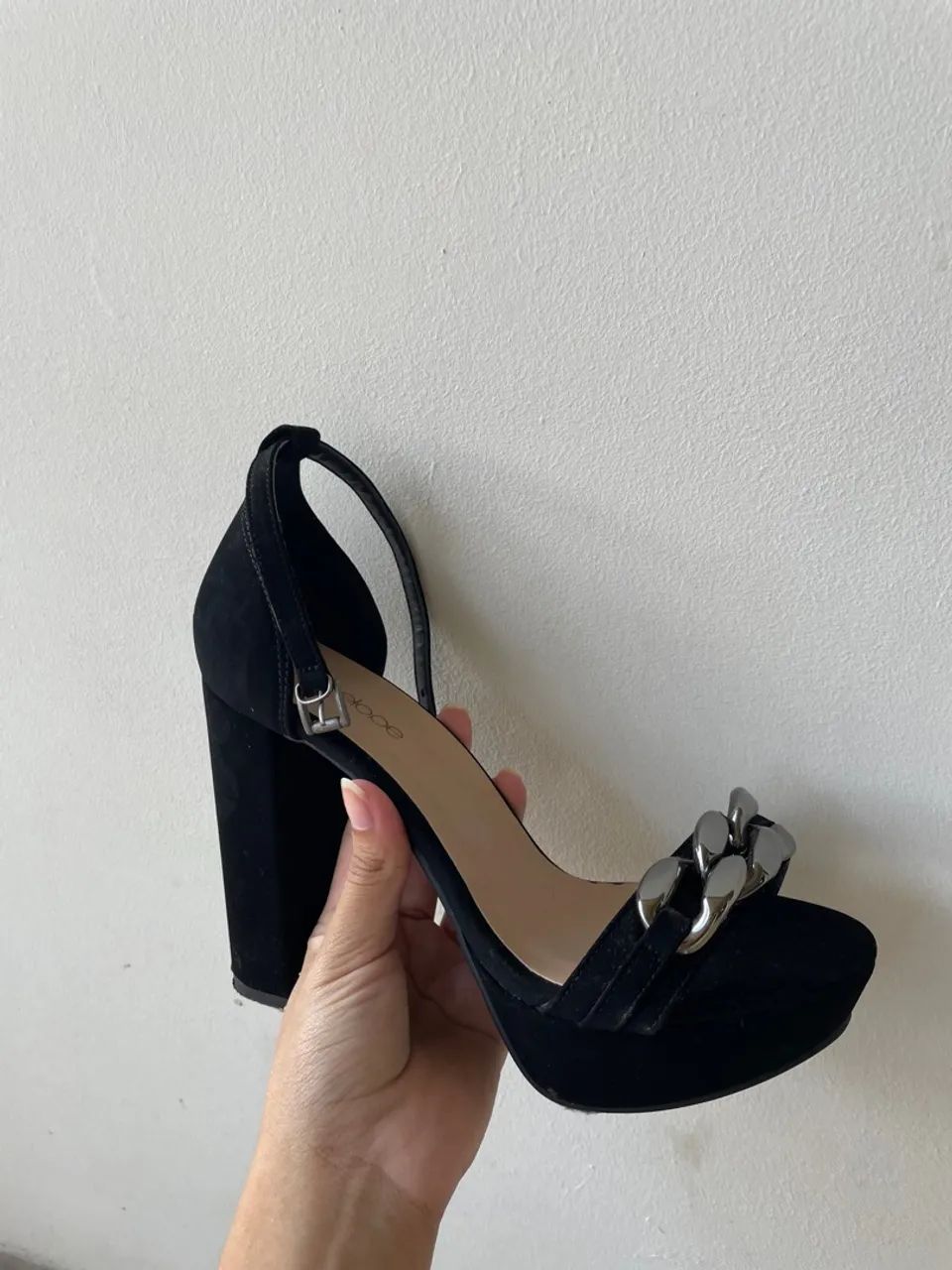 Sandália de Salto Alto Preto (novo)