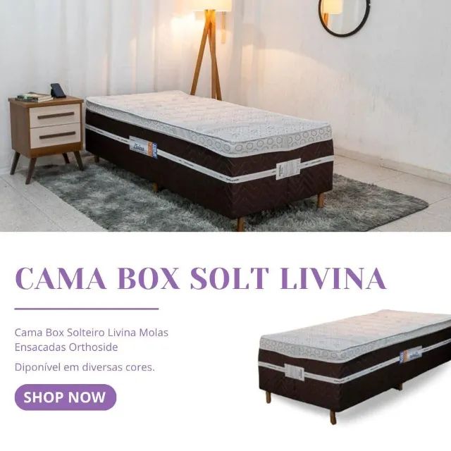 Cama Box Molas Ensacadas Solteiro- Produto Novo Entrega Rápida - Foto 2