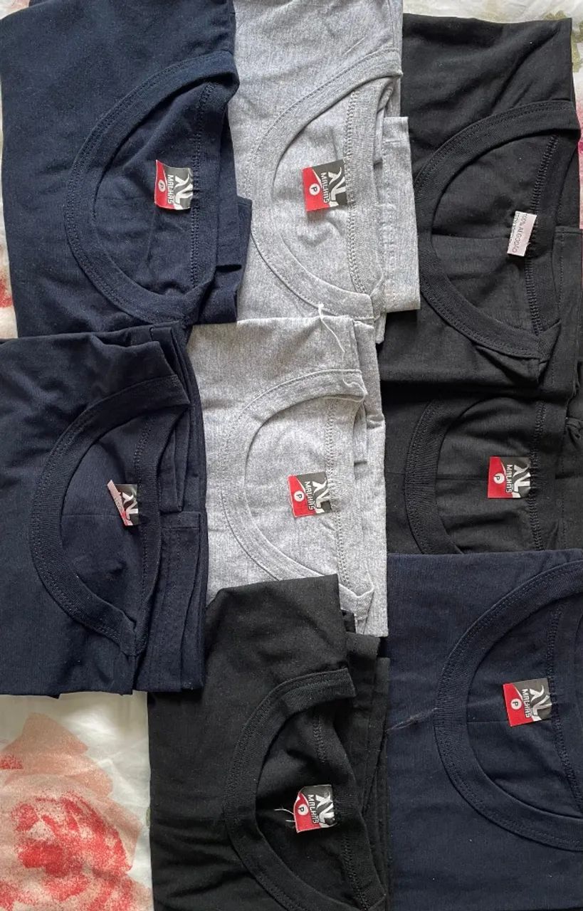 Camisetas baratas e várias cores de qualidade