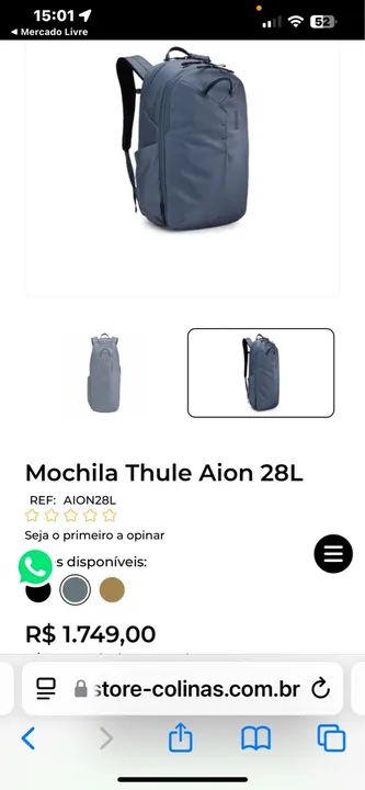 Mochila Thule Aion 28L - Nova - Foto 2