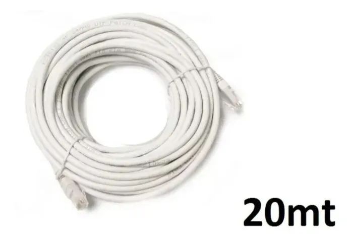 Cabo de Rede 20m Branco 100mbps Cat5 20 metros - Foto 3