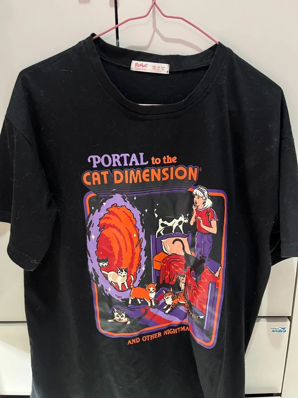 Camiseta Portal Gato Romwe - Foto 3