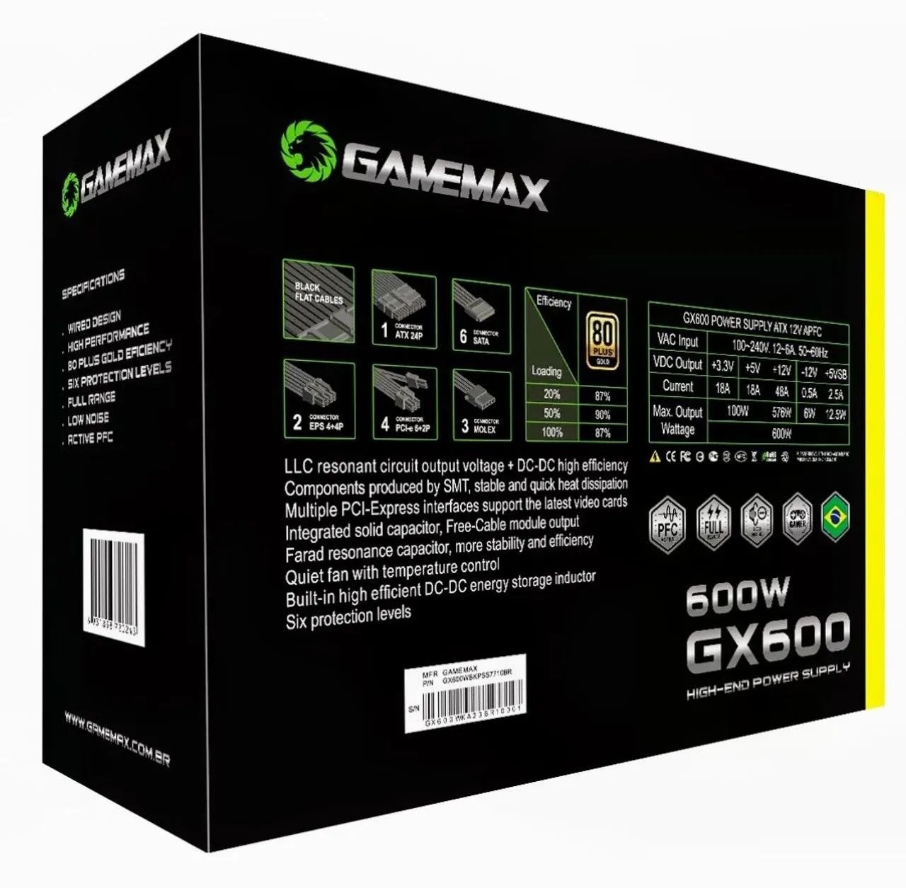 Fonte Gamemax Gx600  - Foto 3