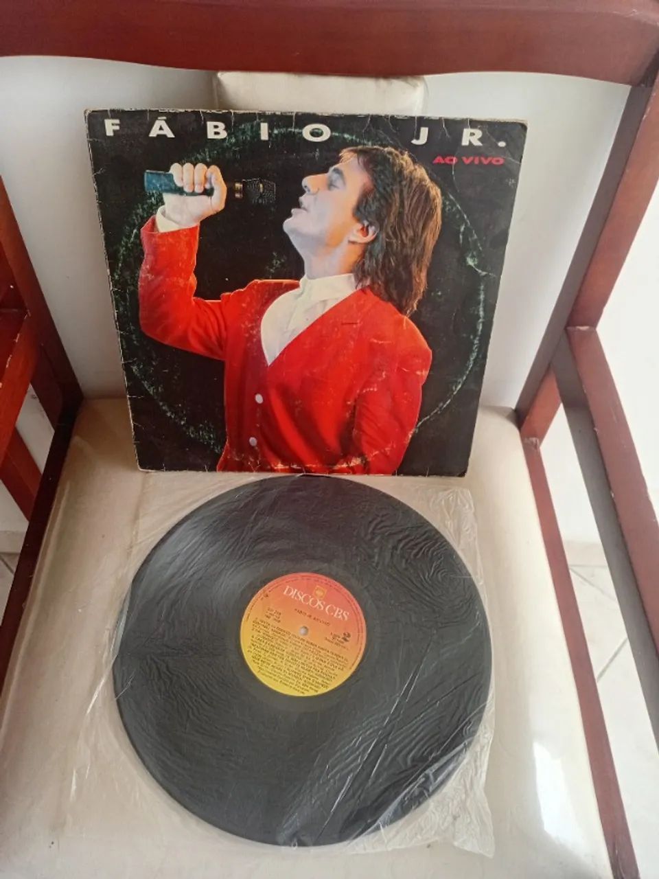 disco vinil  Fábio Junior ao vivo lp - Foto 2