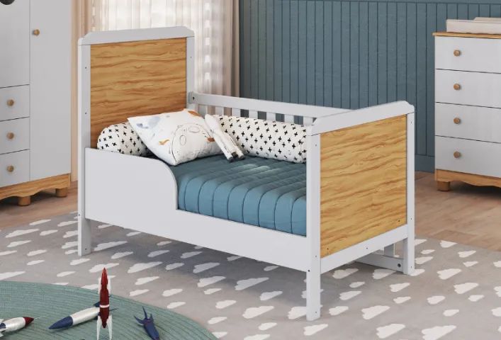 Berço Cama Americano Cloe Peroba, 100% MDF  - Foto 3