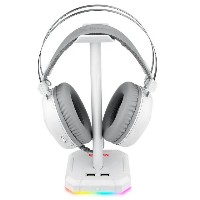 Suporte para Headset Redragon Scepter Pro White Rgb - WZetta - Foto 3