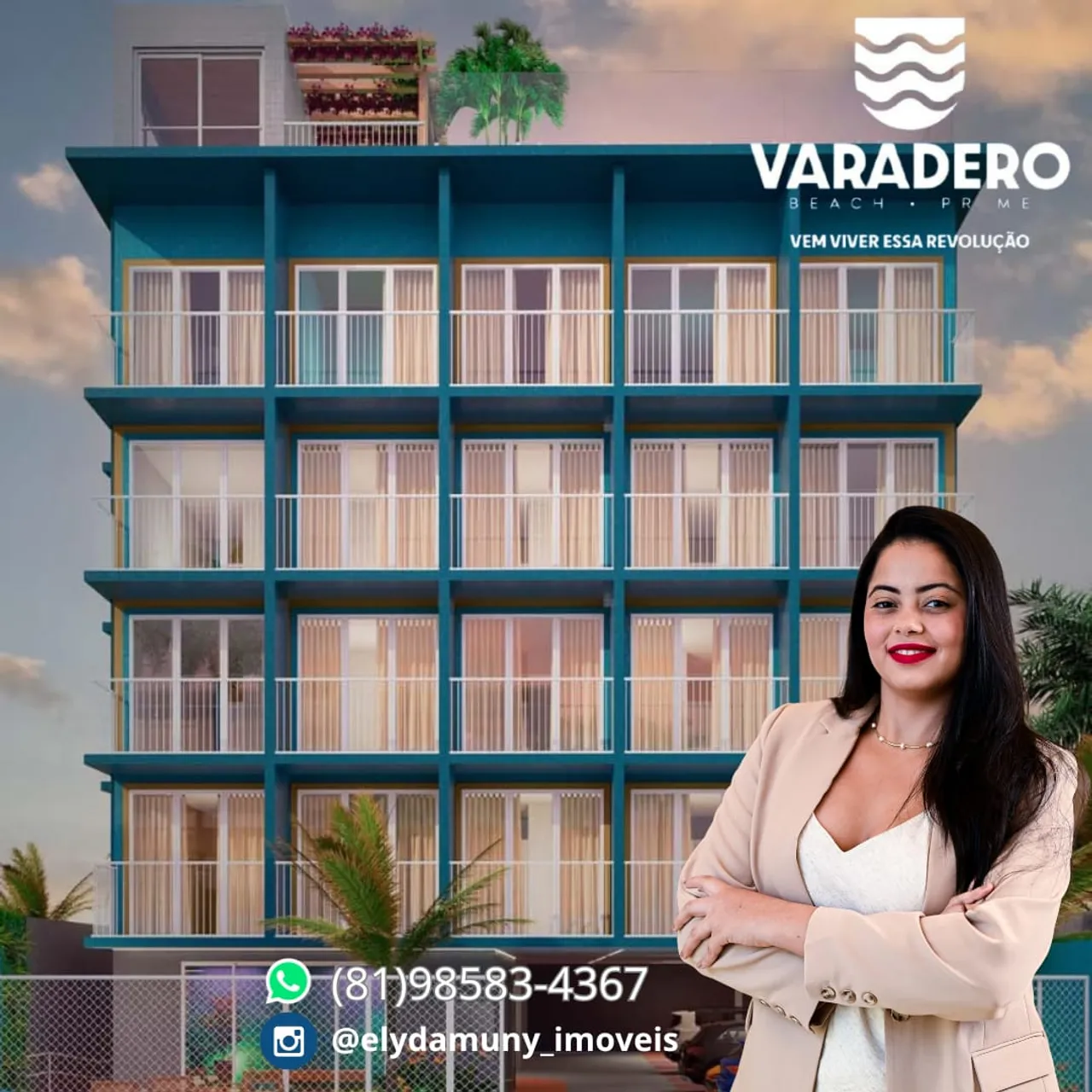 Flats Studios com Varanda e Lazer em Porto de Galinhas
