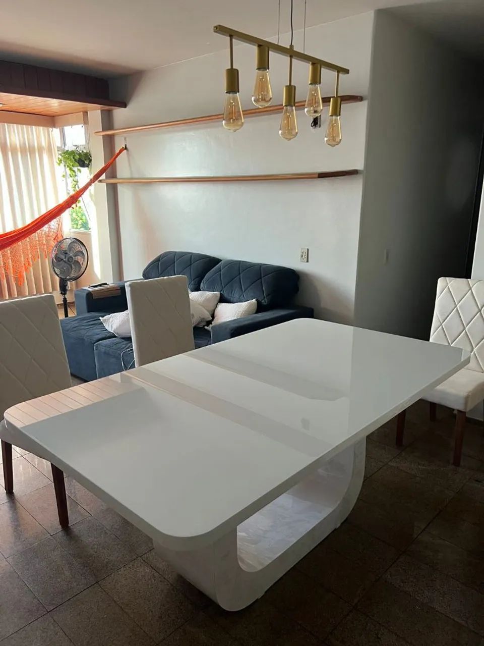 Mesa de Jantar Luxo - Retangular com Vidro Base U  - Foto 5