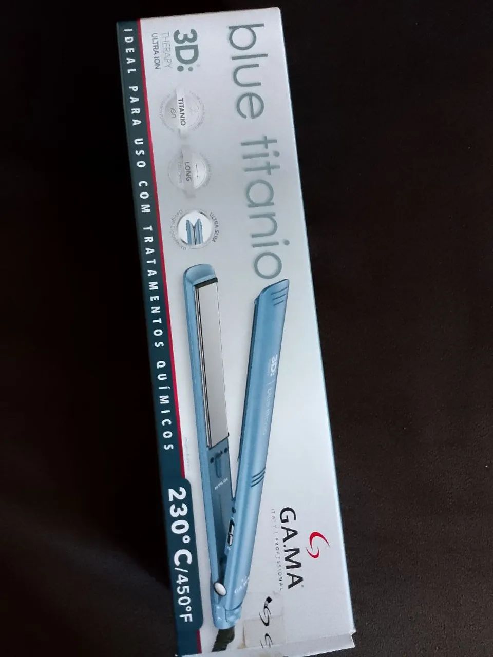 Prancha de Cabelo Gama Italy Blue Titanio 230°C/450°F